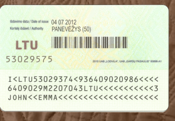 Lithuania ID Card PSD Template - Editable, High-Quality Design - Image 4