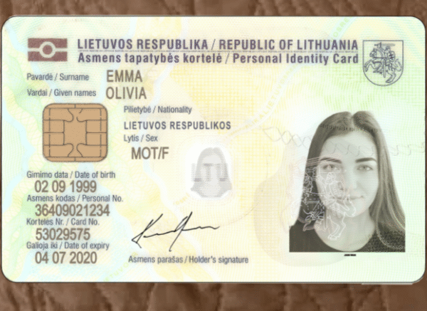 Lithuania ID Card PSD Template - Editable, High-Quality Design - Image 3