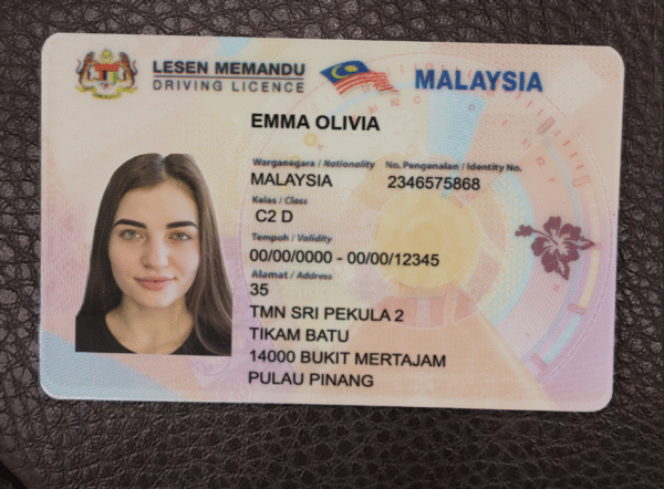 Malaysia  Driving Licence PSD Template - Editable, High-Quality Design - Image 3