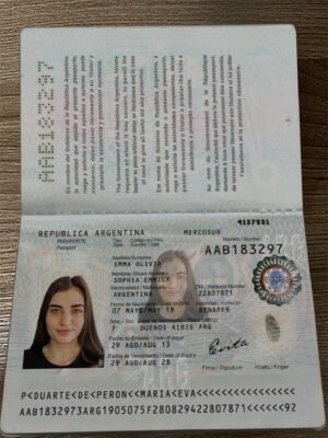 Argentina Passport PSD Template - Editable, Multi-Purpose Design