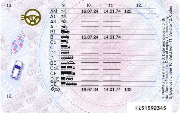 UK Driving License V2 PSD Template - Editable, High-Quality Design - Image 2