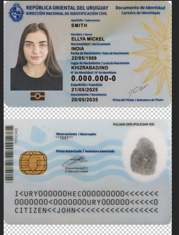 Uruguay ID Card PSD Template - Editable and High Quality Design - Image 3