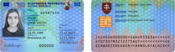 Slovakia ID Card PSD Template - Editable EU Identity Card Design - Image 2