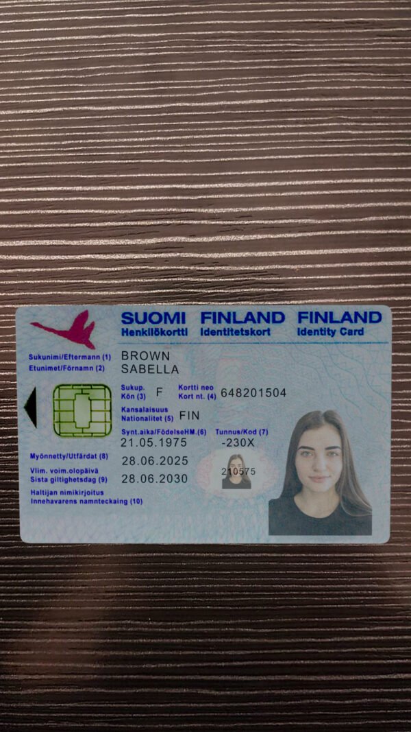 Finland ID Card PSD Template - Editable, High-Quality Design