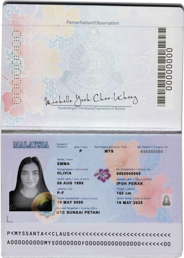 Malaysia Passport V2 PSD Template - Editable, High-Quality Design - Image 7