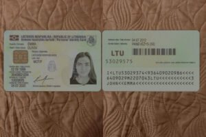 Lithuania ID Card PSD Template - Editable, High-Quality Design