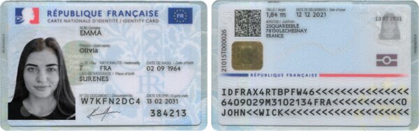 France ID Card PSD Template - Editable, High-Quality Design - Image 3