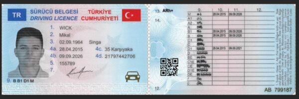 Turkey Driving Licence PSD Template - Editable, High-Quality Design - Image 3