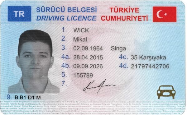 Turkey Driving Licence PSD Template - Editable, High-Quality Design - Image 4