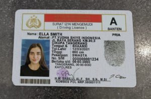 Indonesia Driver License PSD Template - Editable, High-Quality Design