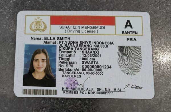 Indonesia Driver License PSD Template - Editable, High-Quality Design