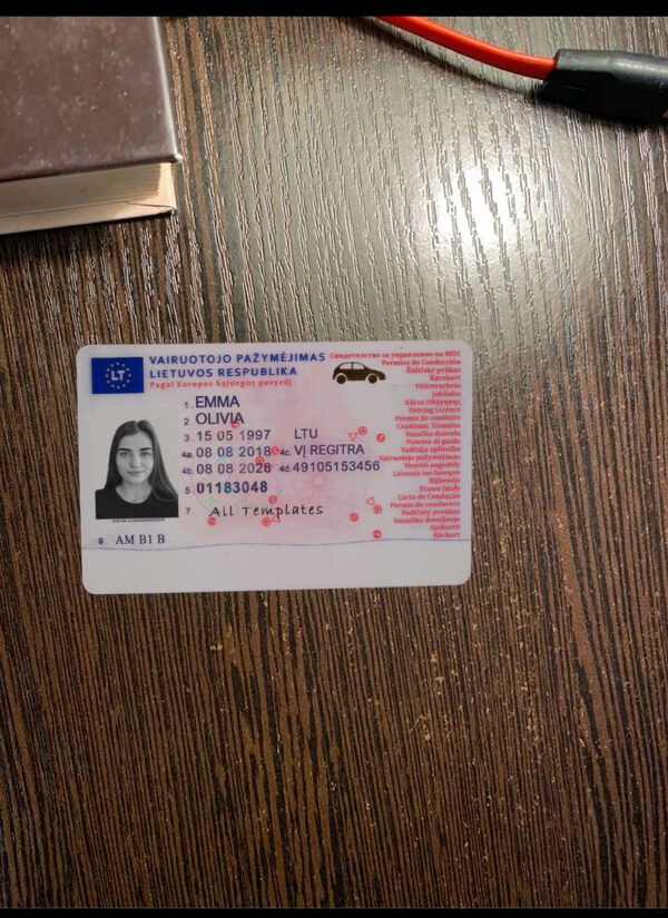 Lithuania Driver License PSD Template - Editable, High-Quality Design - Image 6