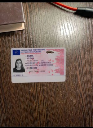 Lithuania Driver License PSD Template - Editable, High-Quality Design