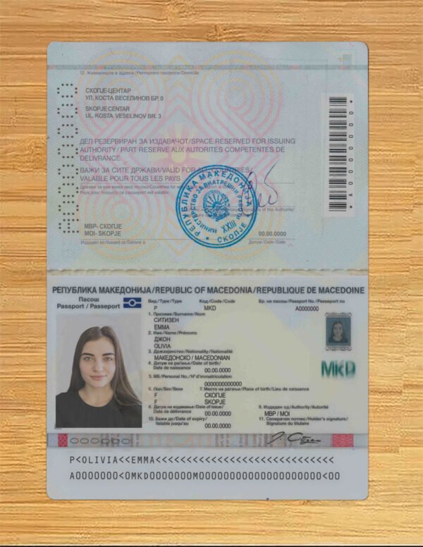 Macedonia Passport PSD Template - Editable, High-Quality Design - Image 8