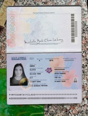 Malaysia Passport V2 PSD Template - Editable, High-Quality Design