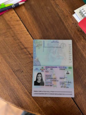 Maldives Passport PSD Template - Editable, High-Quality Design