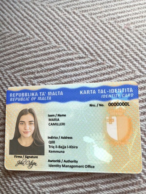 Malta ID Card PSD Template - Editable and High Quality Design