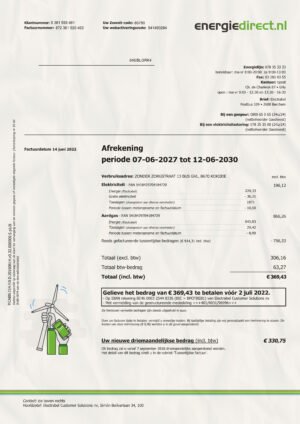 NL Utility Bill PSD Template - Editable, High-Quality Design
