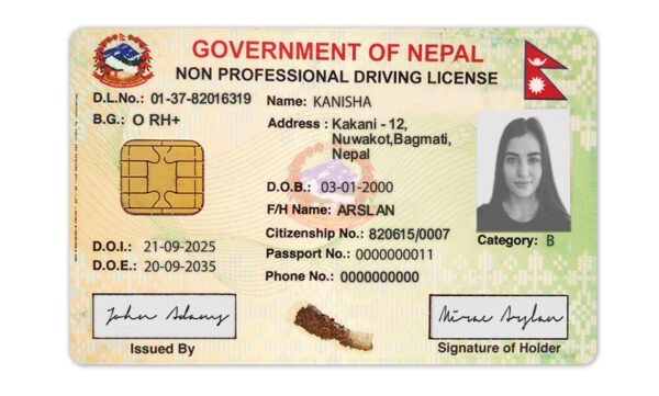 Nepal Driving Licence PSD Template - Editable, High-Quality Design - Image 4