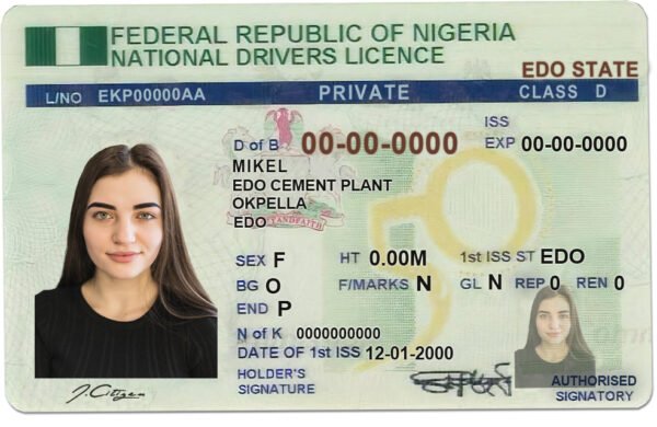 Nigeria Driving Licence PSD Template - Editable, High-Quality Design - Image 3