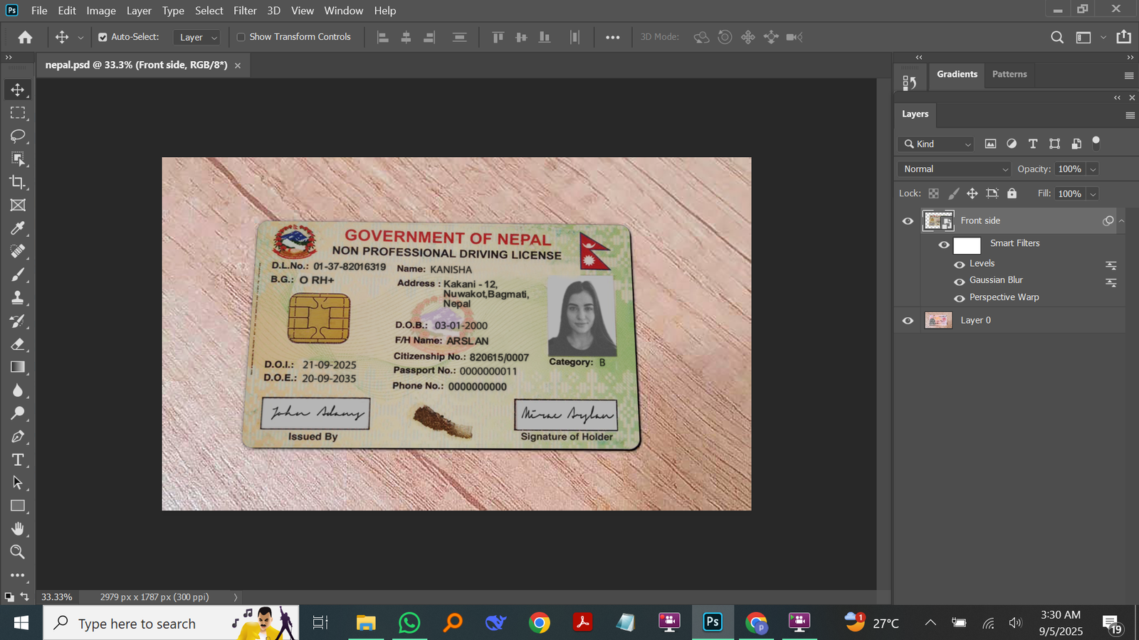 Nepal dl PSD Template Preview