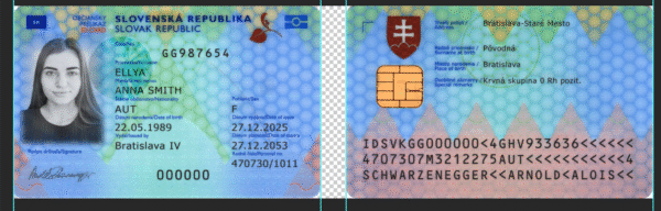 Slovakia ID Card PSD Template - Editable EU Identity Card Design - Image 3