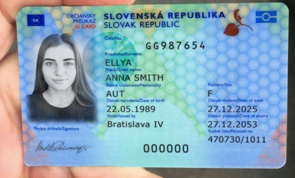 Slovakia ID Card PSD Template - Editable EU Identity Card Design - Image 4