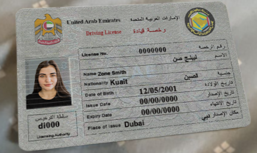 UAE Driver License PSD Template - Editable, High-Quality Design - Image 3