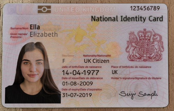 UK  ID Card PSD Template - Editable, High-Quality Design - Image 3
