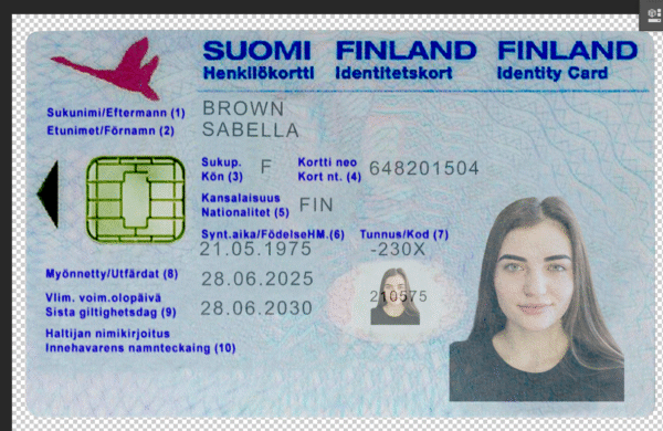 Finland ID Card PSD Template - Editable, High-Quality Design - Image 4