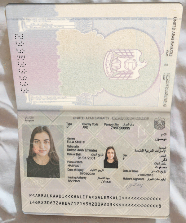 UAE Passport PSD Template - Editable, High-Quality Design - Image 4