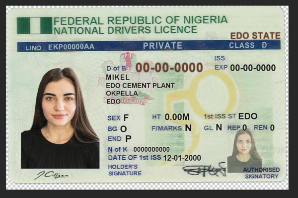 Nigeria Driving Licence PSD Template - Editable, High-Quality Design - Image 5