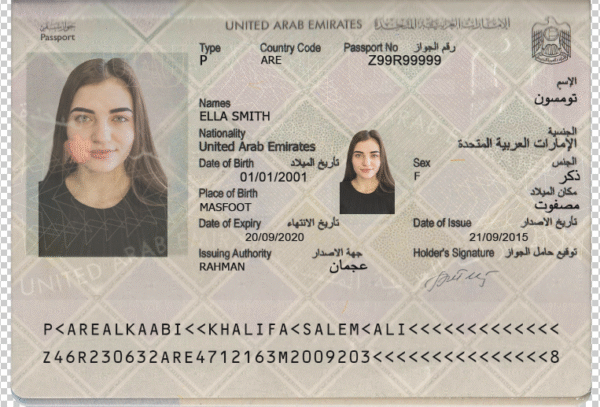 UAE Passport PSD Template - Editable, High-Quality Design - Image 6