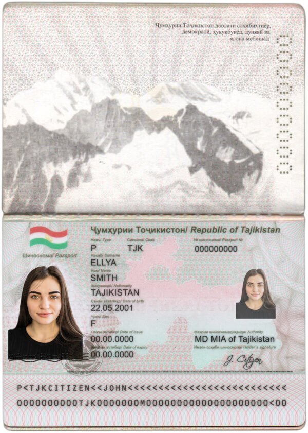 Tajikistan Passport PSD Template - Editable, High-Quality Design - Image 4