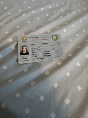 UAE Driving Licence PSD Template Download