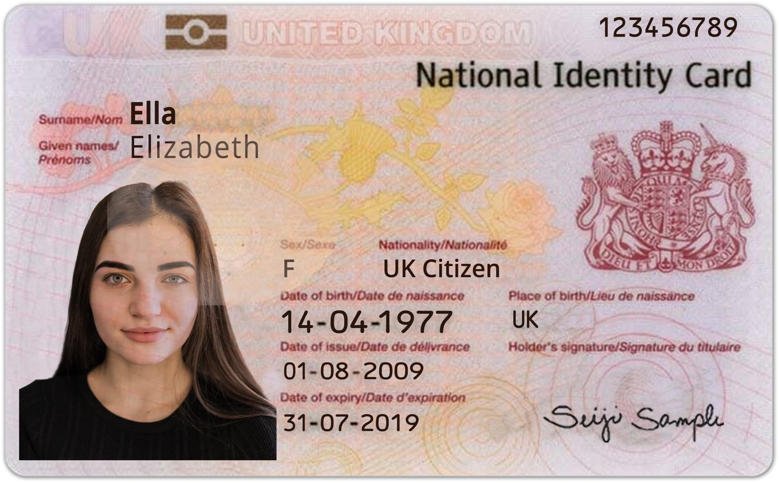 UK  ID Card PSD Template - Editable, High-Quality Design - Image 6