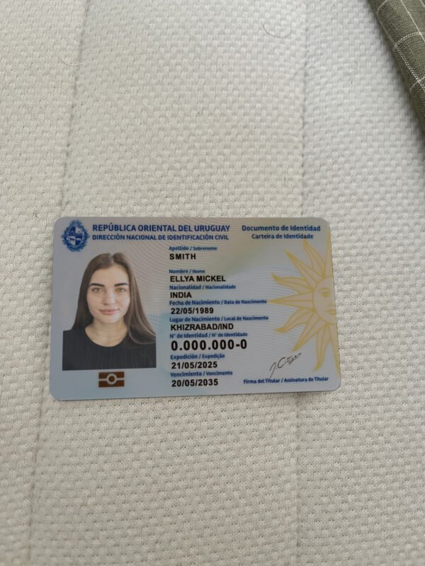Uruguay ID Card PSD Template - Editable and High Quality Design