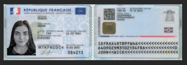France ID Card PSD Template - Editable, High-Quality Design - Image 2