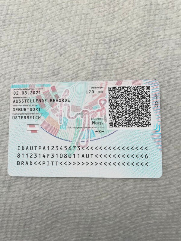 Austria ID Card PSD Template - Editable, High-Quality Design - Image 3