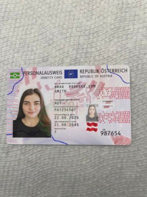 Austria ID Card PSD Template - Editable, High-Quality Design