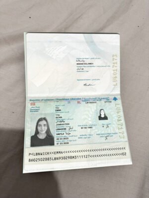 Lebanon Passport PSD Template – Editable, High-Quality Design