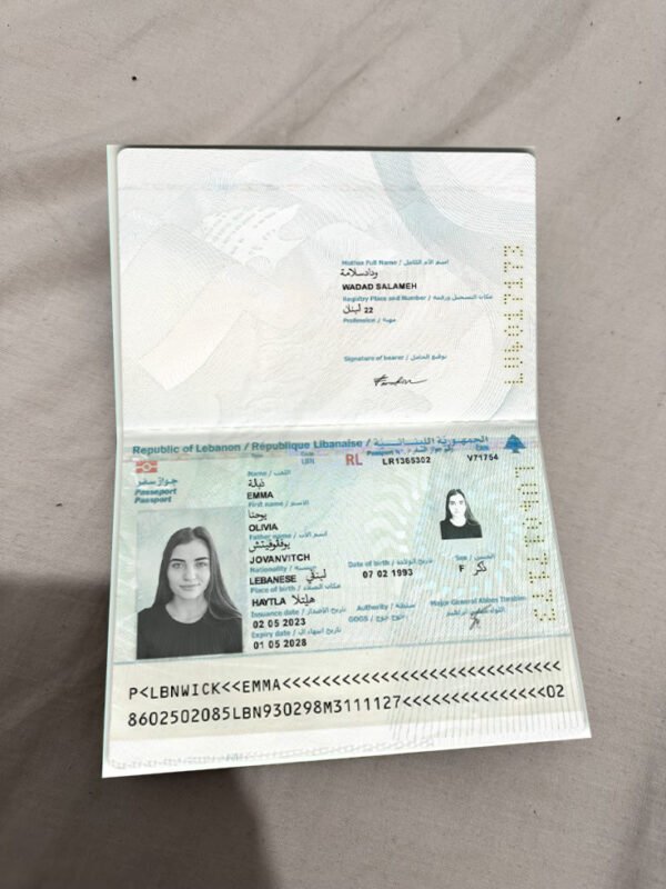 Lebanon Passport PSD Template – Editable, High-Quality Design