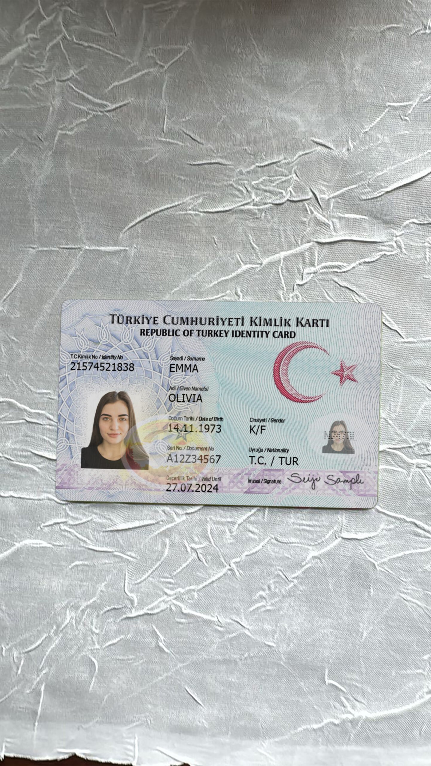 Turkey ID Card PSD Template β Editable, High-Quality Design