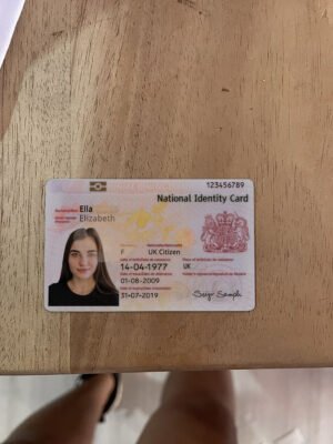 UK ID Card PSD Template - Editable, High-Quality Design