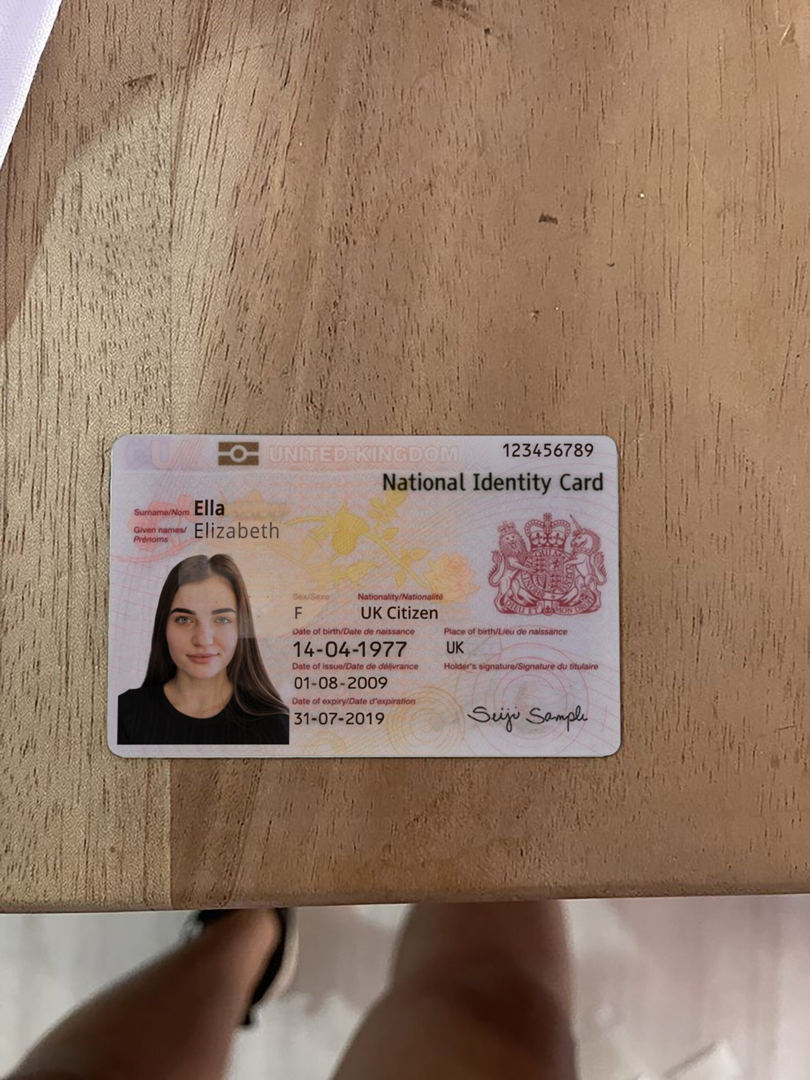 UK ID Card PSD Template - Editable, High-Quality Design