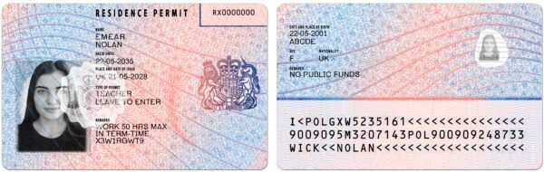 United Kingdom Residence Permit PSD Template - Editable, High-Quality Design