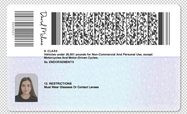 District of Columbia Driving Licence PSD Template (Version 2) – Fully Editable & Instant Download - Image 3
