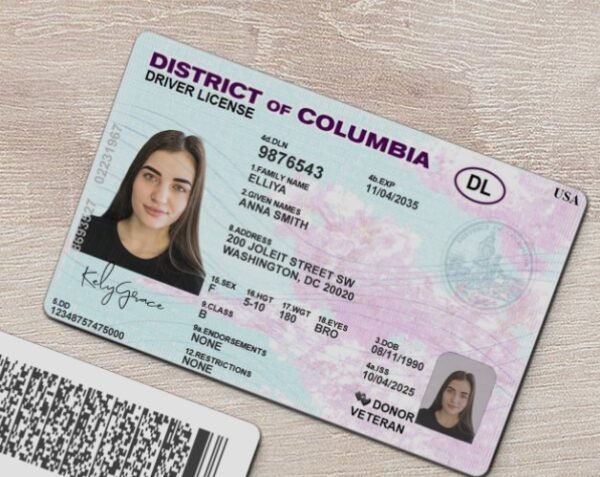 District of Columbia Driving Licence PSD Template (Version 2) – Fully Editable & Instant Download