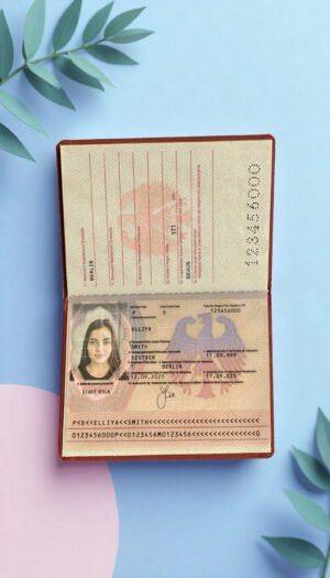 Germany Passport V1 PSD Template (Version 1) – Fully Editable & Instant Download