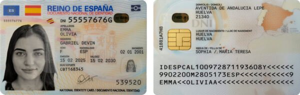 Spain ID Card 2021 PSD Template (Version 3) – Fully Editable & Instant Download - Image 3